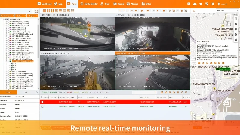 Cams Wifi Safety Mining Para Channel Vehicular 2-4ch FCW Dual Camera 2 Software LDW Hgv Pss Yawn Antisleep System