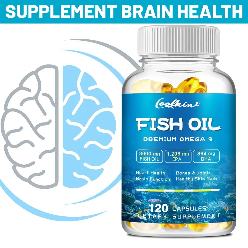 

Омега-3 Рыбное масло с EPA и DHA для поддержки здоровья сердца, мозга, кожи, глаз и суставов