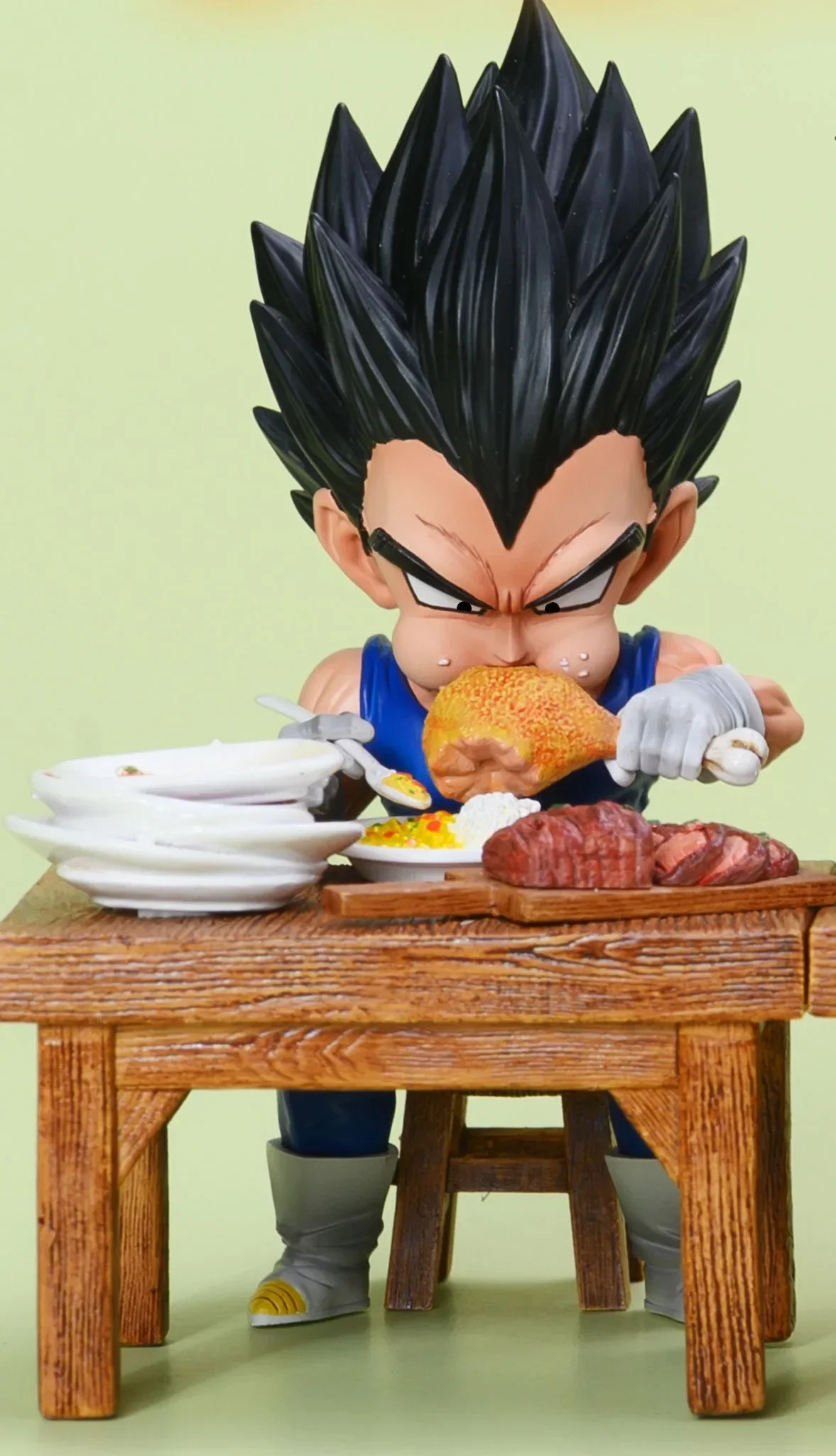 8cm Dragon Ball Z Figures Vegeta Anime Figure Son Goku Figurine Krillin Android 18 Dining Scene Pvc Action Models Kids Toy Gifts