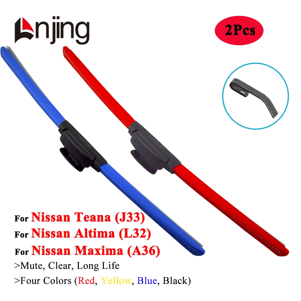 

LNJING Colorful Wiper Blades For Nissan Maxima A36 Teana J33 Altima L32 2006 2012 2013 2016 2017 2018 2019 2020 2021 2023 2024