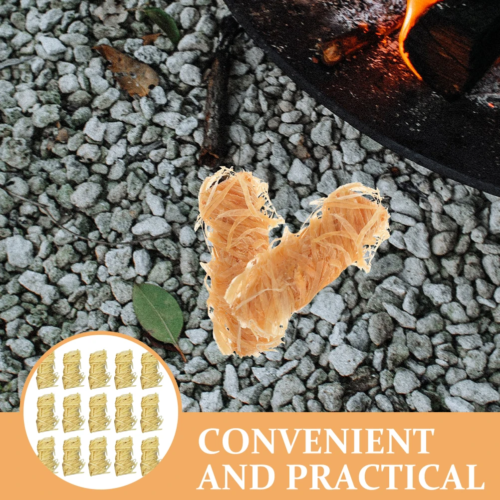 

50Pcs Natural Firelighters Wood Fire Starter Quick Ignition for Barbecue Campfire Stove Outdoor Natural Firelighters