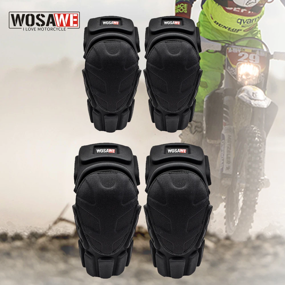 

WOSAWE Motorcycle Knee Protector Elbow Pads Soft EVA Anti-Collision Motocross Protective Gear Ski Skate Cycling Body Protection