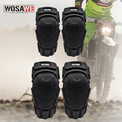WOSAWE Motorcycle Knee Pads Elbow Pads Soft EVA Sports Gear Thickened Motocross Knee Support Ski Skate Cycling Kneepads