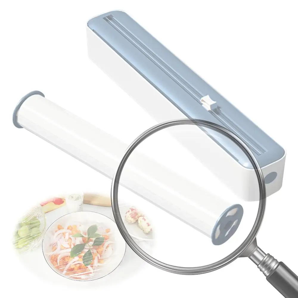 

Диспенсер для пластиковой пленки с резаком, резак для пищевой пленки, магнитная пленка, коробка для хранения, диспенсер для пленки, кухонные аксессуары