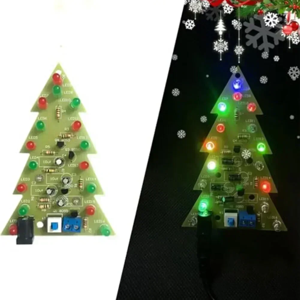 DIY 16 Lamp Christmas Tree Kit: Fun Soldering Project For Beginners & Festive Electrical Equipment Tool Accessory