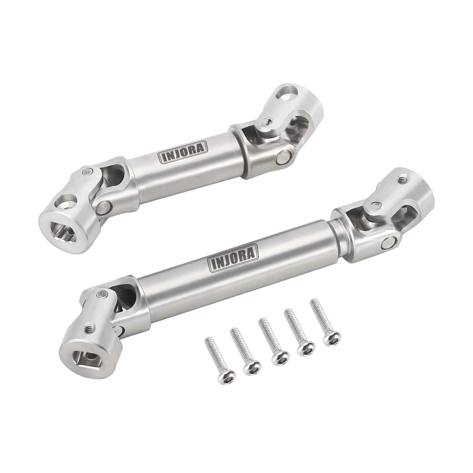 INJORA V2 Stainless Steel Center Drive Shafts for 1/18 RC Crawler TRX4M Upgrade (4M-18)