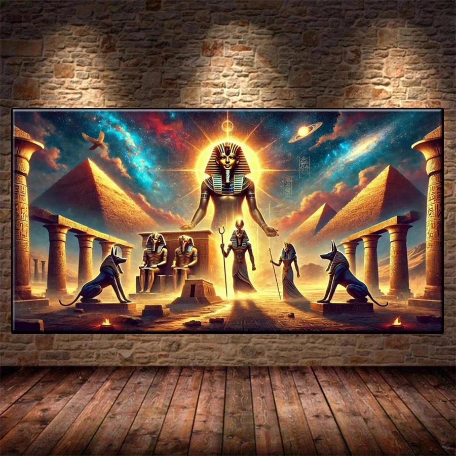 

5D DIY Алмазная вышивка Набор для рисования Новая пирамида Египтяне большой размер Мозаика Искусство Украшение для взрослых Подарок