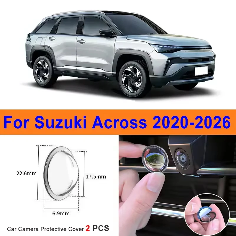 2Pcs 360 Reverse Image Car Camera Cover Anti-Scratch PC Lens Protector Stickers For Suzuki Across 2020-2026