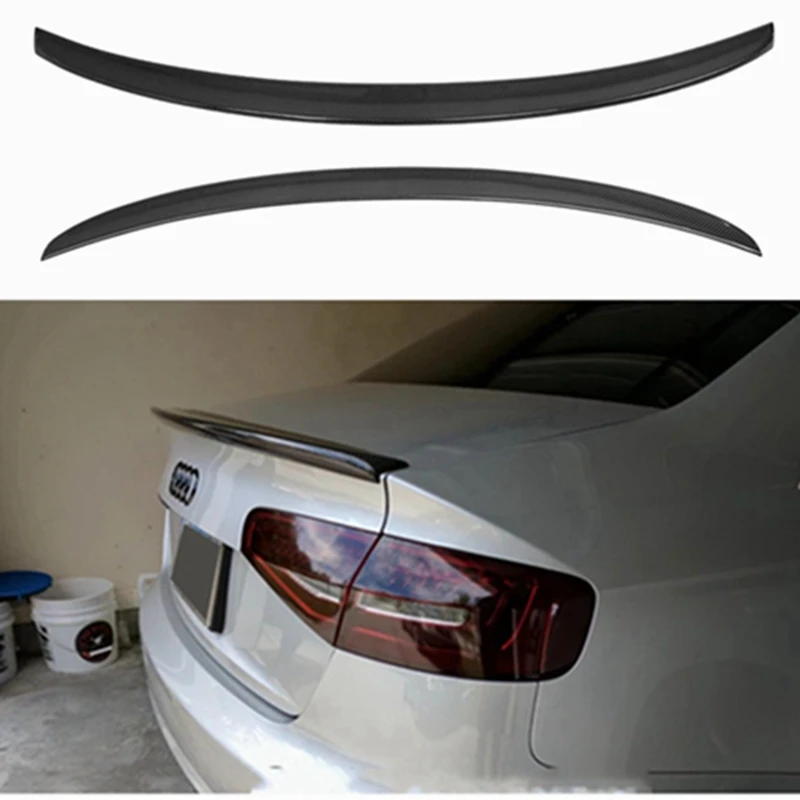 

FOR AUDI A4 B8.5 Sedan S Style Carbon fiber Rear Spoiler Trunk wing 2013-2016 FRP Forged carbon