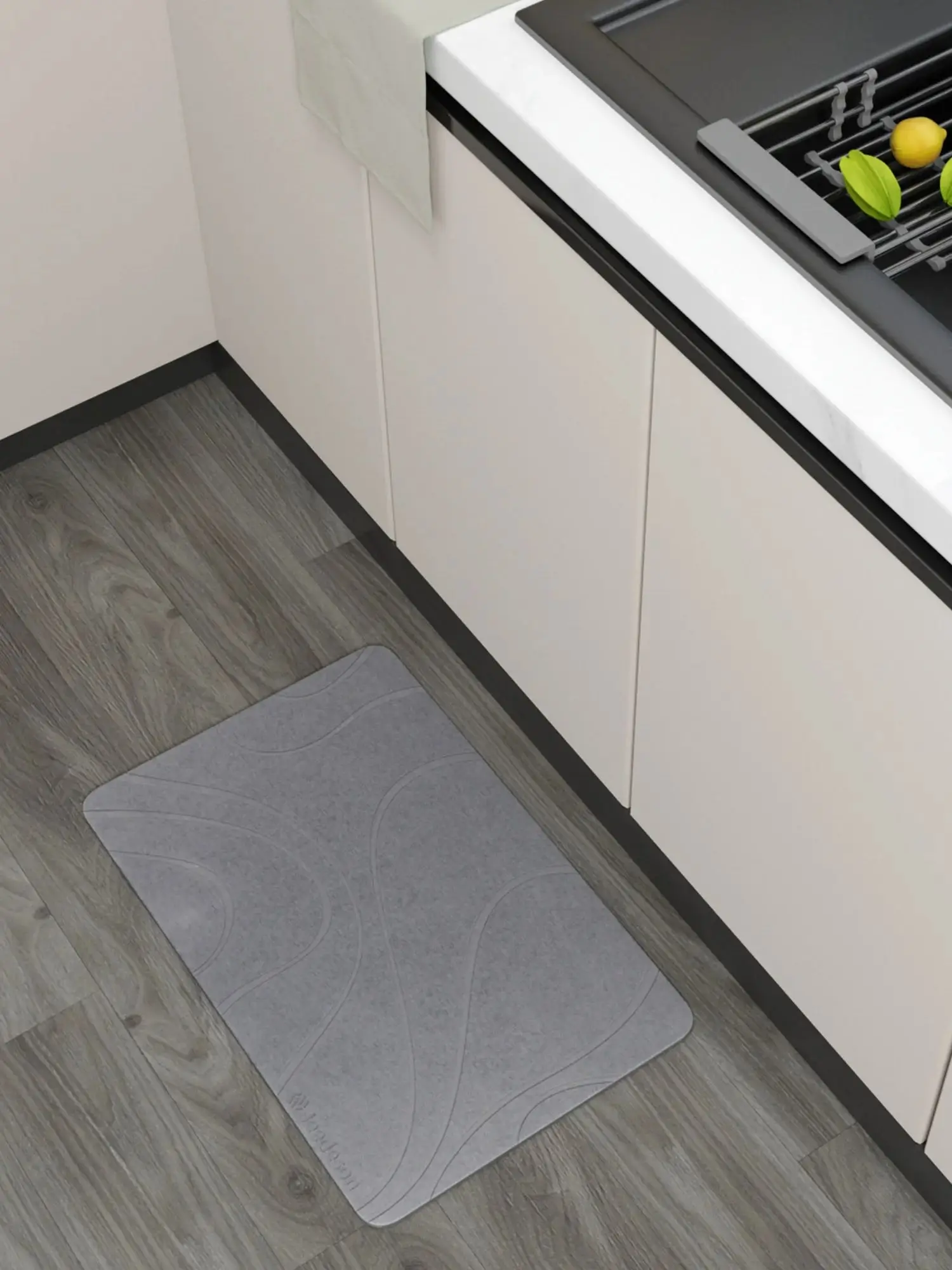 

Коврик для ванной с диатомовой землей — супервпитывающий, быстросохнущий, нескользящий, коврик для душа из натурального камня для ванной комнаты | 15,35x23,62 дюйма