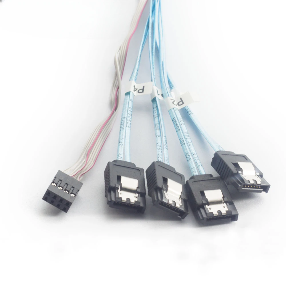 Digital Mini SAS SFF-8087 36 PIN to 4 SATA 7 PIN HD Splitter Breakout Cable MINI SAS 36P TO 7 PIN SATA Reverse Cable Gadget