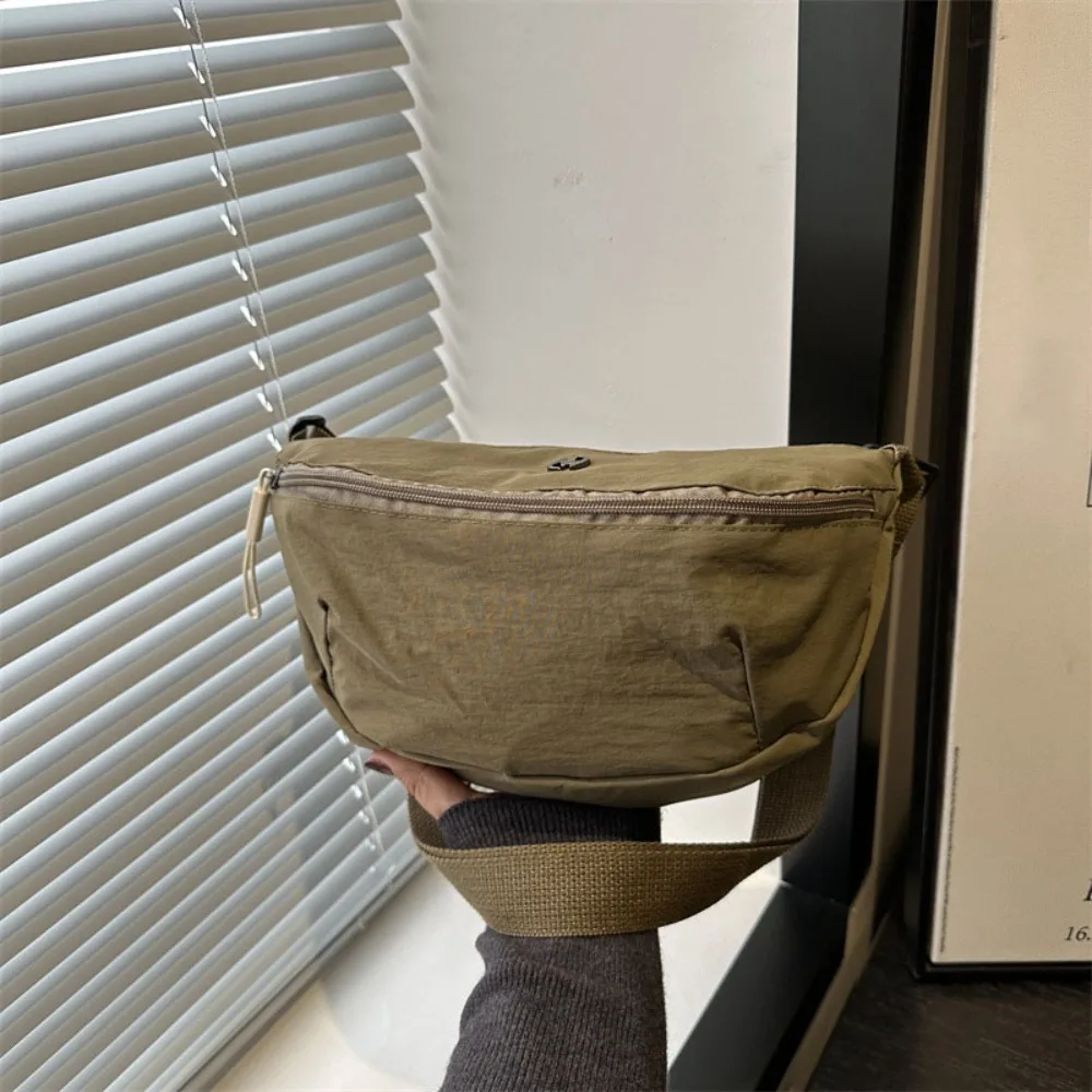 

Сумка через плечо с широким ремнем из нейлона в корейском стиле, большая вместительная сумка из ткани Оксфорд, сумка-тоут, сумка-мессенджер