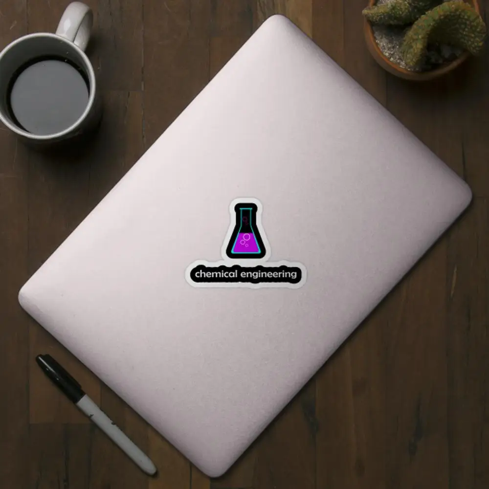 Inżynieria chemiczna z naklejką inżynier Logo na laptopa dekoracja do sypialni samochód urocza rysunki modna walizka publiczna