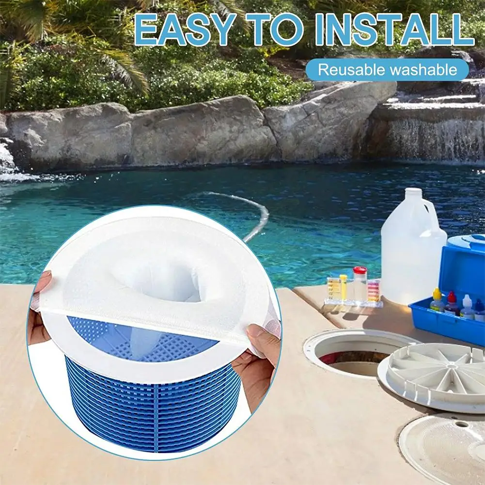 10/20/30Pcs Pool Filter Mesh Filter Bag Swimming Pool Skimmer Cleaning Pool Separator Filter Sock Bag Filter Mesh Filter Bag