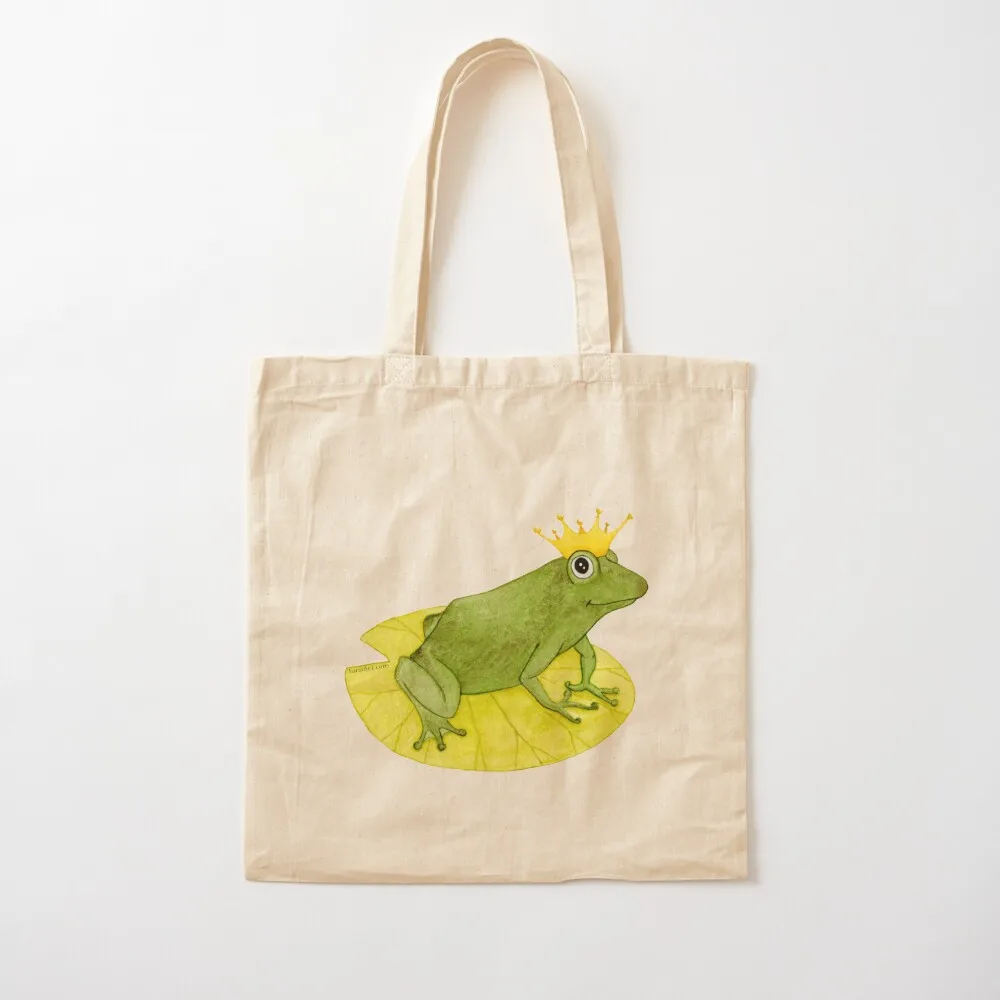 

Frog Prince Tote Bag Portable shopping bag Fabric bag sac pour femme Canvas Tote