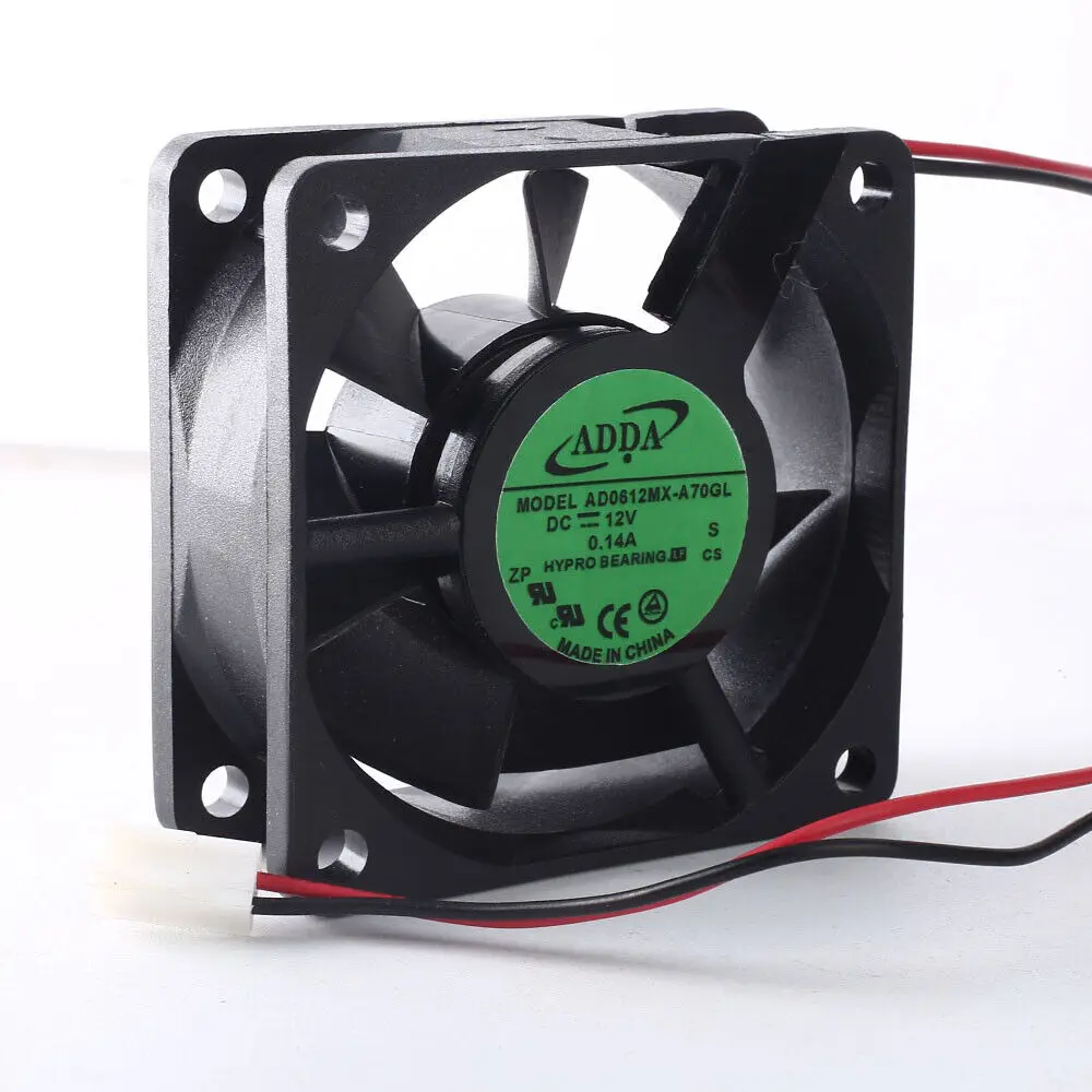 ADDA AD0612MX-A70GL DC 12V 0.14A 60*60*25MM 6025  HYPRO bearing cooling fan