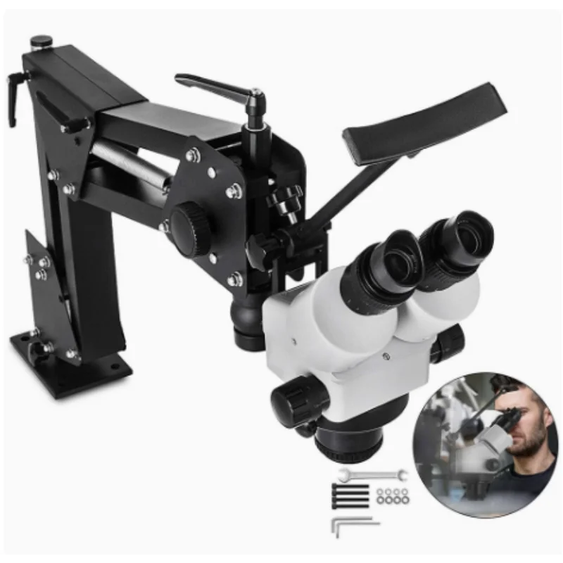 

7X 45X Adjustable Continuous Zoom Stereo Microscope Bench Bracket Laboratory Jewelry Mobile Phone Repair Setting