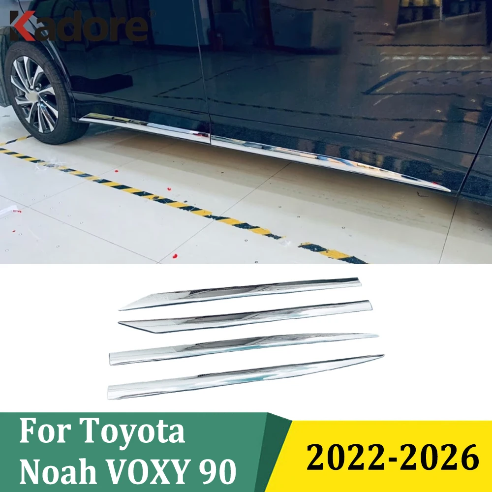 

For Toyota Noah VOXY 90 2022-2026 Door Side Skirt Molding Trim & Side Door Body Molding Line Cover Trim Car Styling Accessories