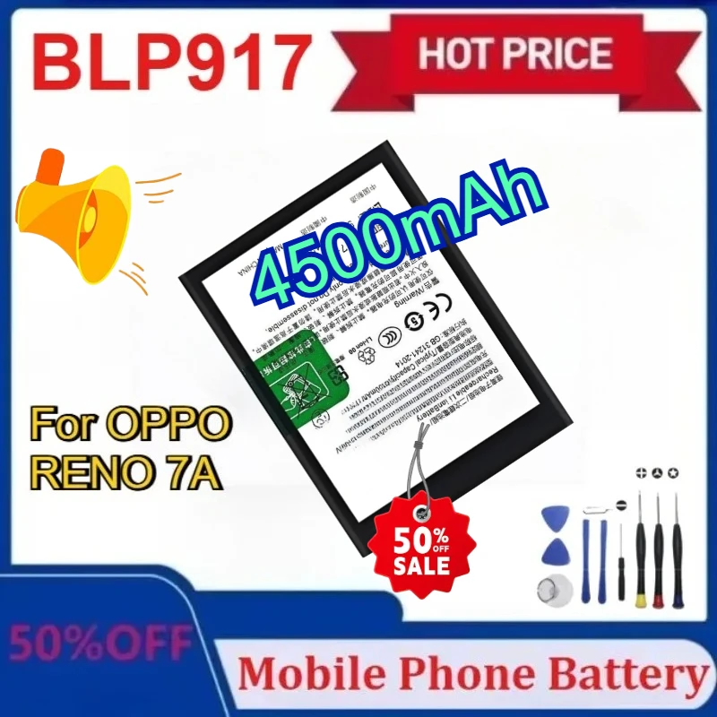 

Модернизированный мобильный аккумулятор BLP917 емкостью 4500 мАч для сменных литий-полимерных аккумуляторов OPPO для смартфона с инструментами