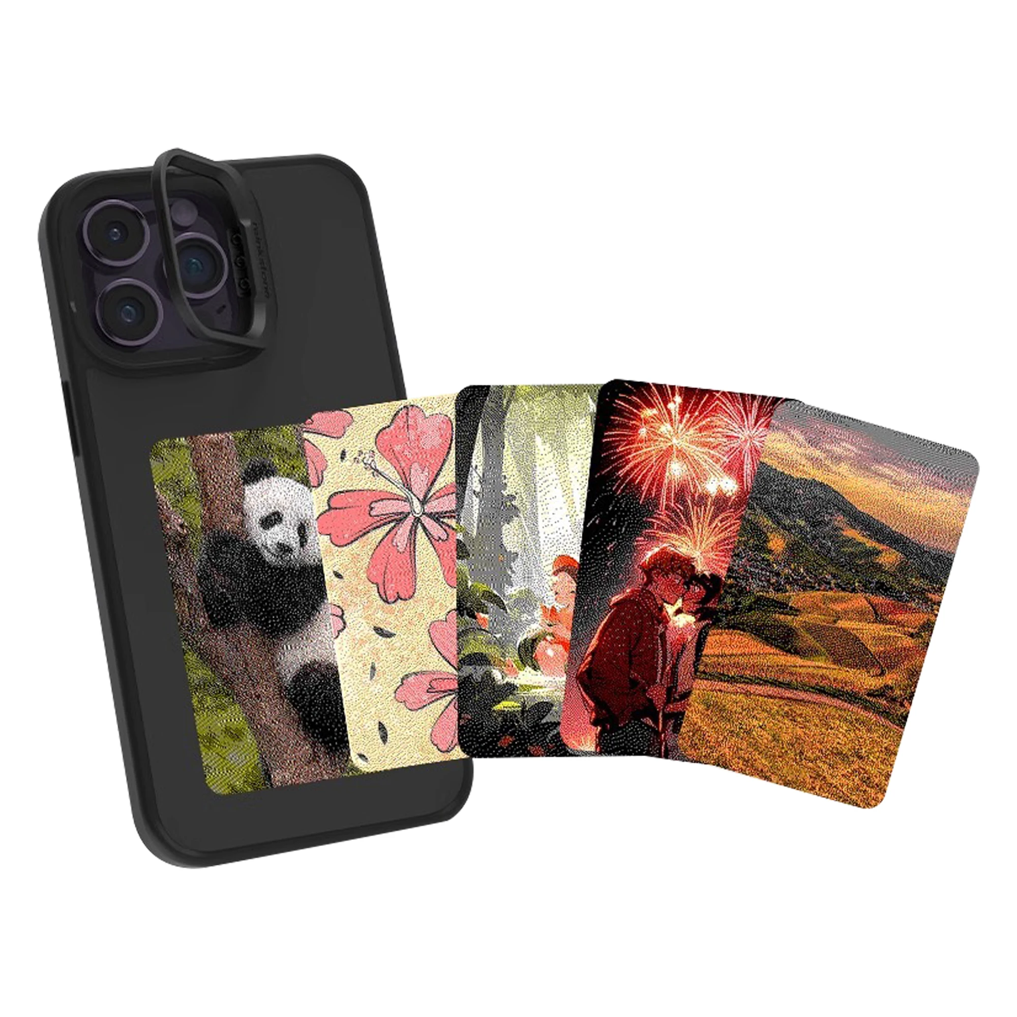 Skin-friendly Smart Phone Cover Nfc Transfer Four-Color EInk Display Smart DIY Mobile Phone Cases with Limitless Patterns