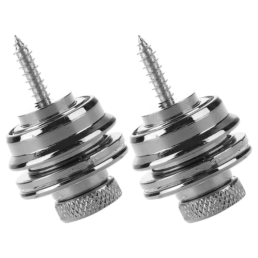 

2Pcs Guitar Strap Lock Metal Alloy Durable Anti-Skid Retainer Easy Install Prevent Falling for Electric Guitar