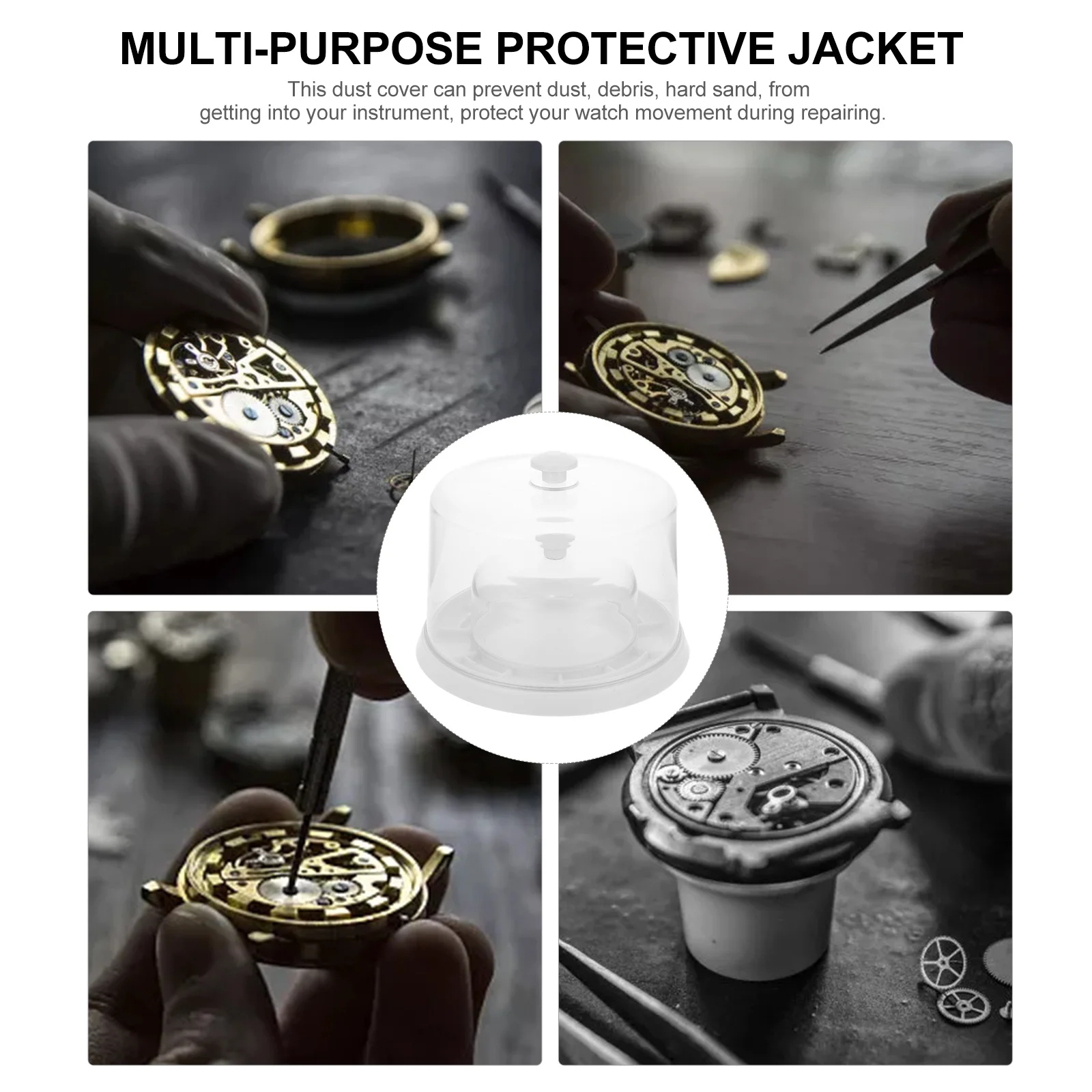

1Set Dust Cover for Watch Repair Plastic Movement Protective Cover with Compartments Prevent Debris and Sand during Jewelry Or