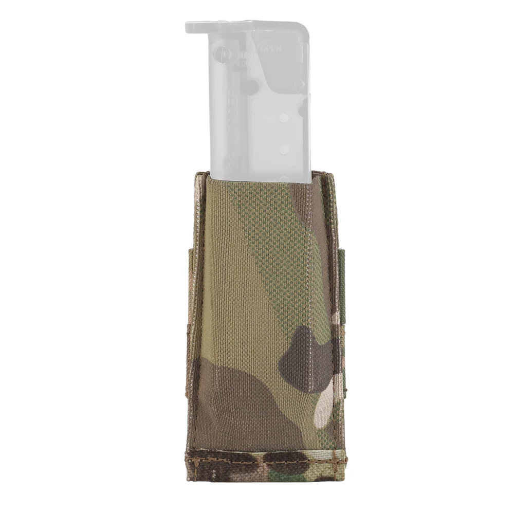 

Tactical Elastic Pistol Magazine Pouch for 9mm .40 .45ACP, Fast Mag Holder, MOLLE Compatible Slim EDC for Hunting Belt Bag