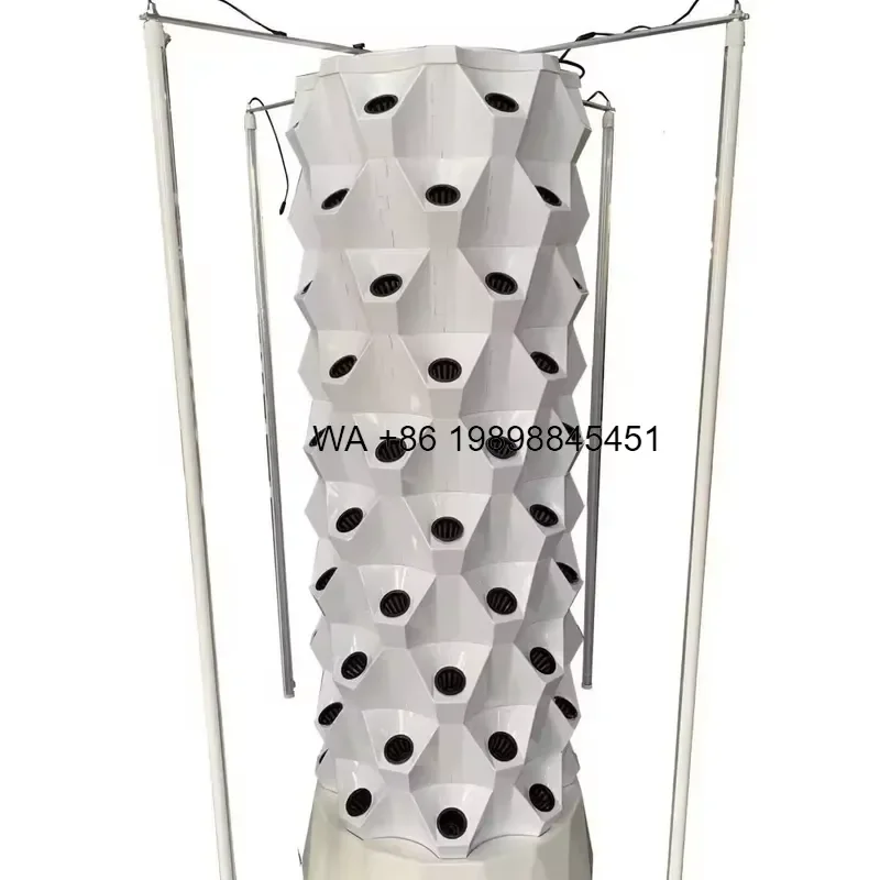 Wmwmnu High Yield Vertical Hydroponic Growing Tower for Pineapple and Strawberry with 80 Pots Space Saving Design