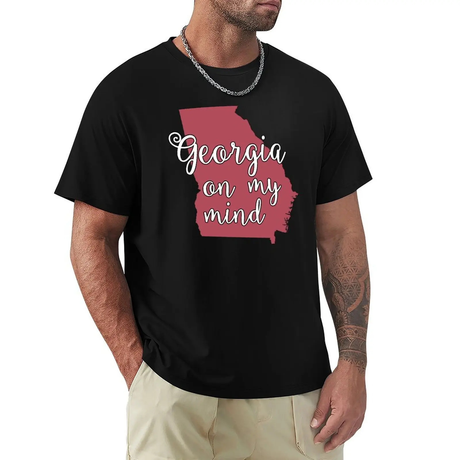 Georgia on My Mind T-Shirt Casual Holiday Short Sleeve Tee