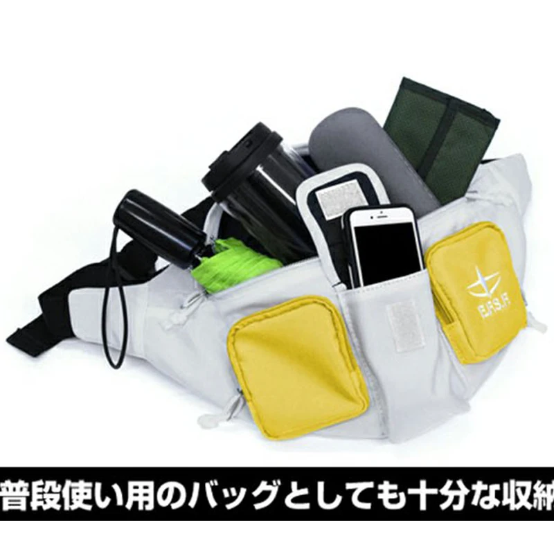 Japanese Waist Bag Gundam RX-78-2 Canvas Messenger Bag Portable Anime Cosplay Multifunction Travel Bag Knapsack
