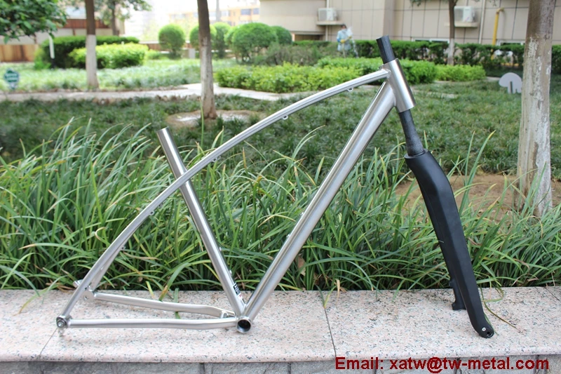 titanium mountain bike frame T47 BB Shell titanium hardtail bike frame disc brake Titanium MTB bike frames 26er