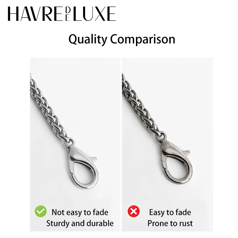 Silver Chain Shoulder Strap For Women Durable Fashion Crossbody Replacement Chain Metal Bag Chain Bag Accessories