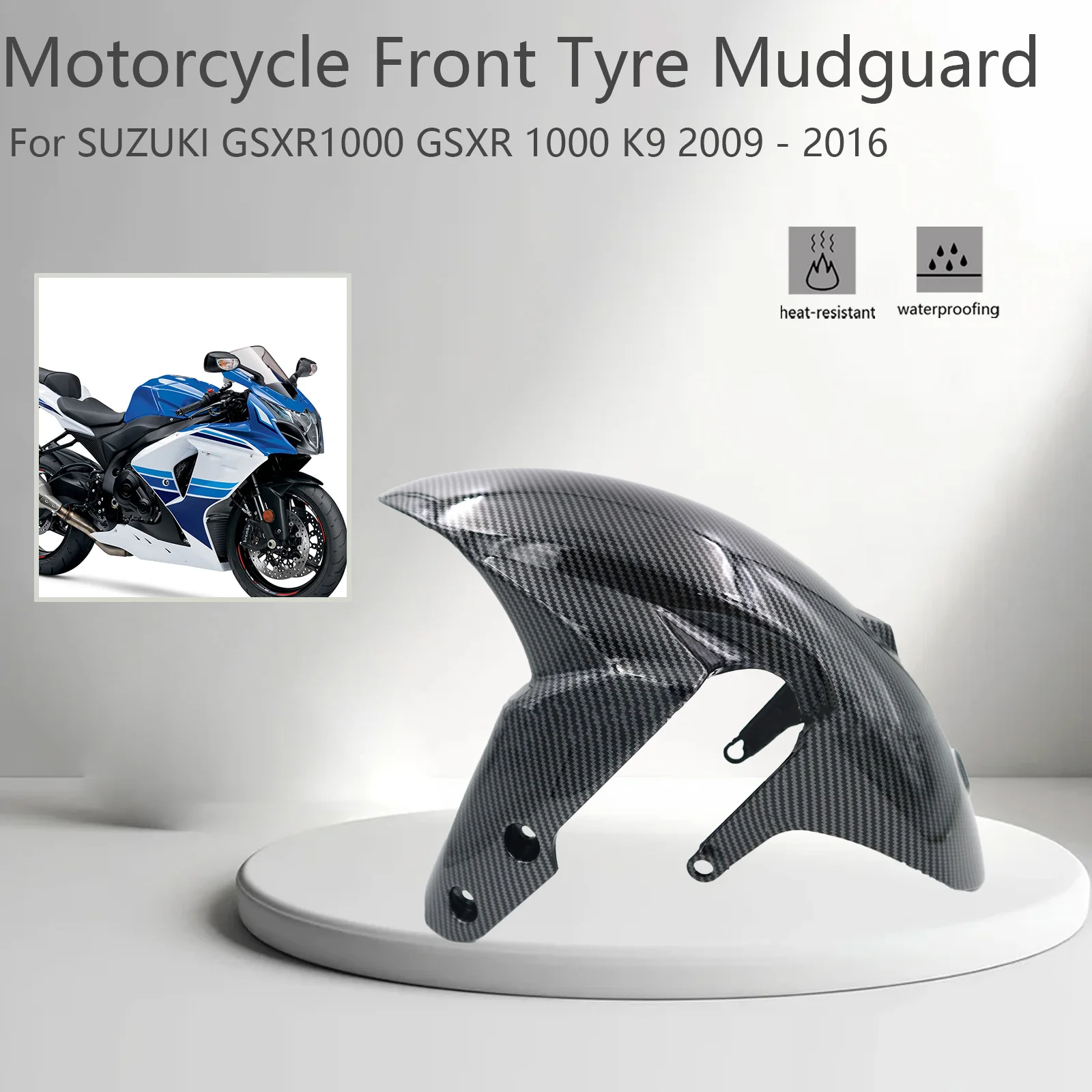 

Motorcycle Mudguard Front Tire Fender For SUZUKI GSXR 1000 K9 2009-2016 2015 2014 GSXR 750 600 2011-2016 Fairings Accessories