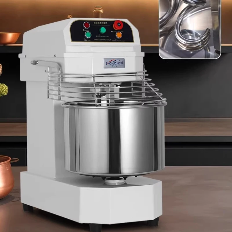 H20H30 Dual-Motion Dual-Speed Dough Mixer: Commercial Silent Inverter Dough Whipping Machine, 15kg Kneading Mixing Machine JT40
