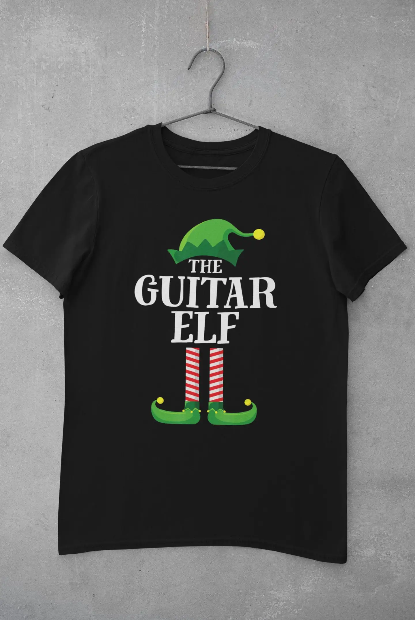 The Guitar Elf Funny Christmas T Shirt xmas festive gift for guitarist G9