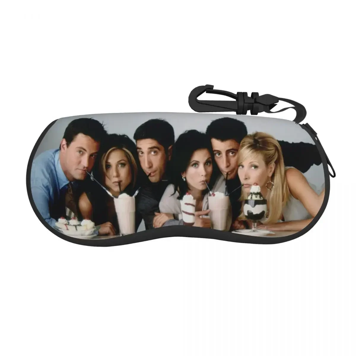 Classic Friends Funny Meme Sunglasses Soft Case Neoprene Zipper TV Show Shell Eyeglass Case Custom Protective Box For Glasses