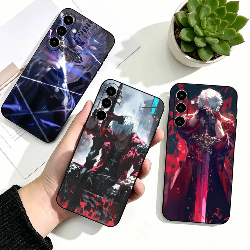 Game Devil May Cry DmC Vergil Phone Case For Samsung Galaxy A73,A72,A71,A70,A53,A52,A51,Soft Silicone Black Cover