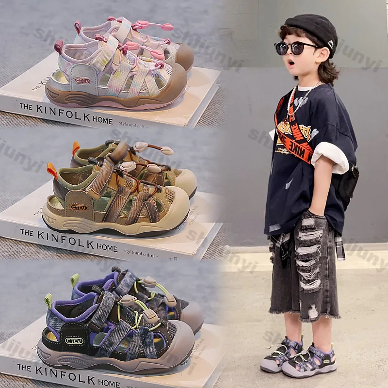 2026 Summer New Children's Sneakers Comfortable Soft Sole Girls Sandals Non Slip Breathable Lightweight Boys Casual Sport Shoes
