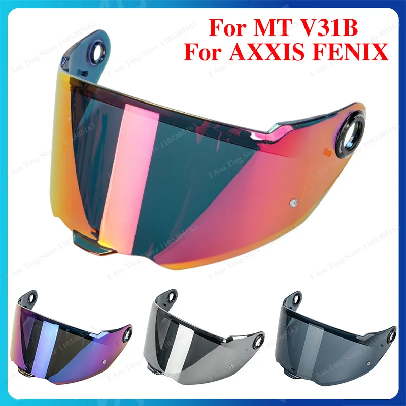 Motorcycle Helmet Visor Lens For MT V31B For AXXIS FENIX Replace Anti-UV Anti-Scratch Dustproof Windshield Helmets Accessories