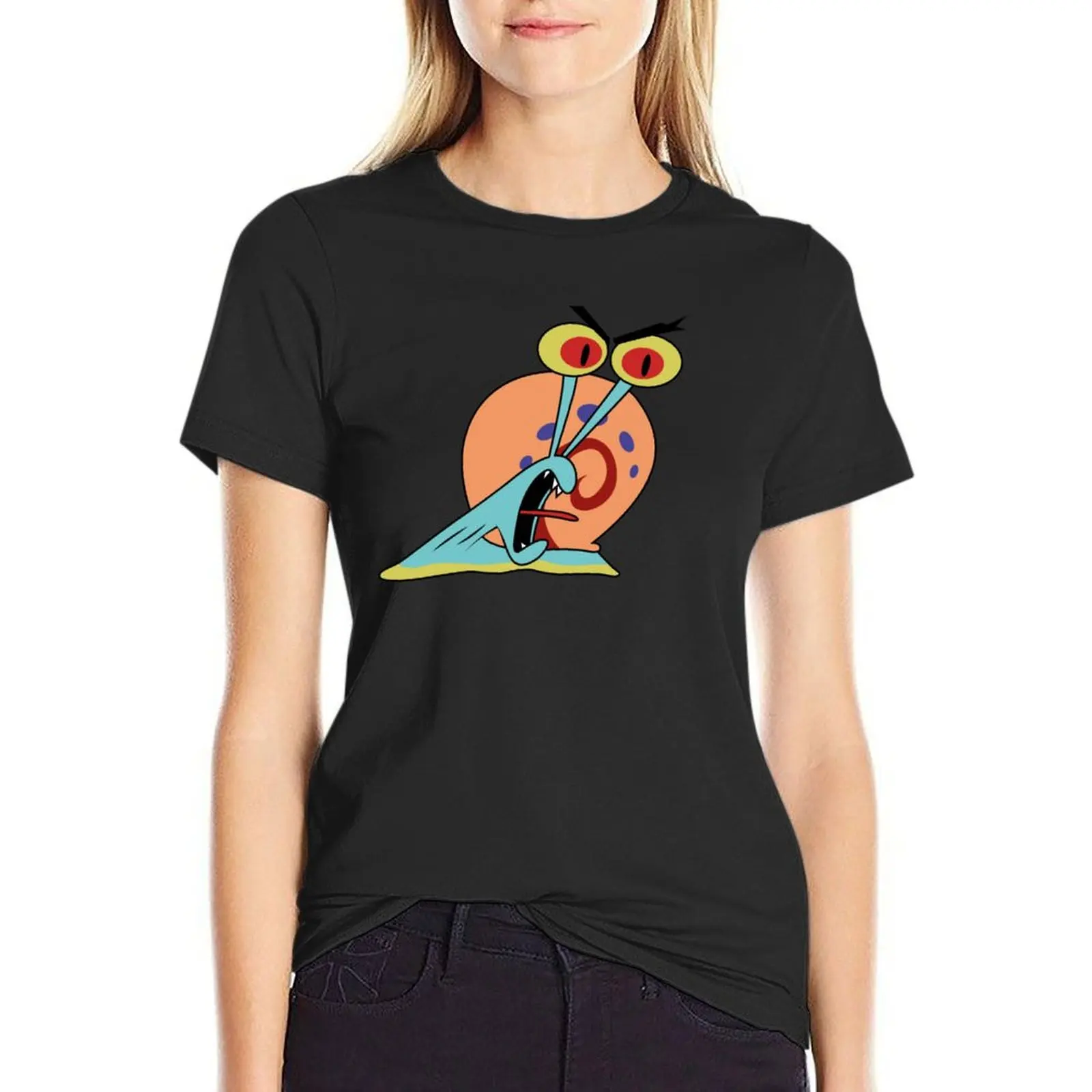 Angry Gary the Snail T-Shirt Short sleeve tee graphics Women's t-shirt