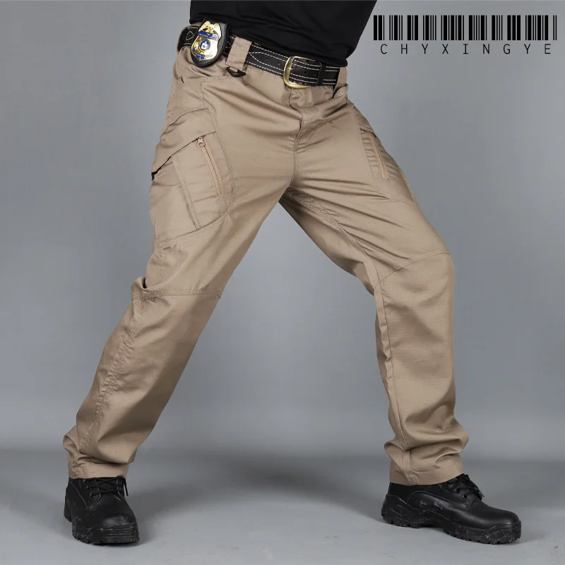 

City Military Tactical Pants Men Combat Cargo Trousers Multi-pocket Waterproof Pant Casual Training Overalls Clothing Hiking