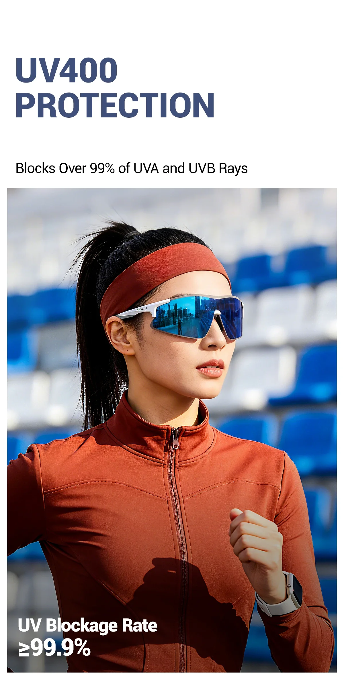 Kapvoe Photochrome Radfahrbrille Sport-Pickleball-Sonnenbrille Camping-Modebrille Herren MTB Fahrradbrille Wanderbrille – Detail 8