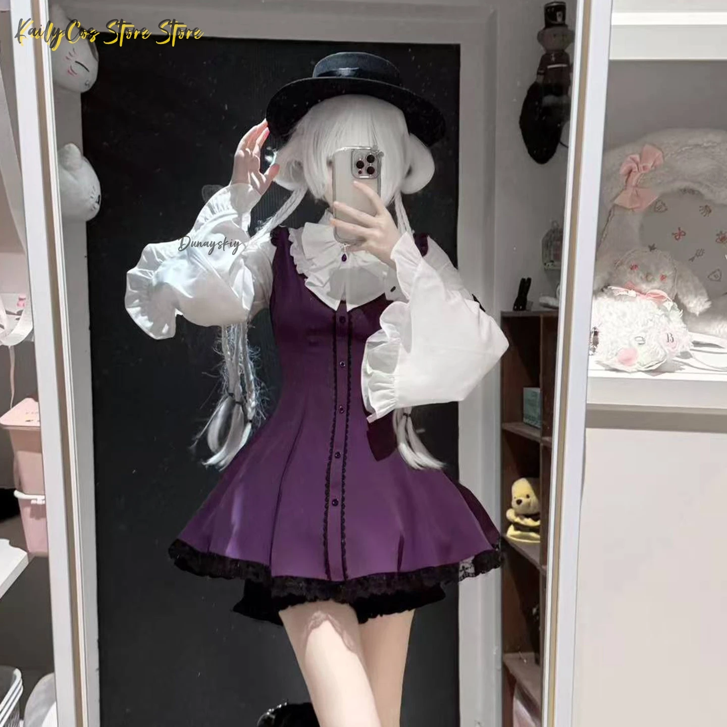 Conjunto de 2 piezas estilo gótico Lolita para mujer, conjunto a juego de primavera, nueva subcultura japonesa, vestido de manga larga y conjunto corto para mujer, disfraz de Halloween