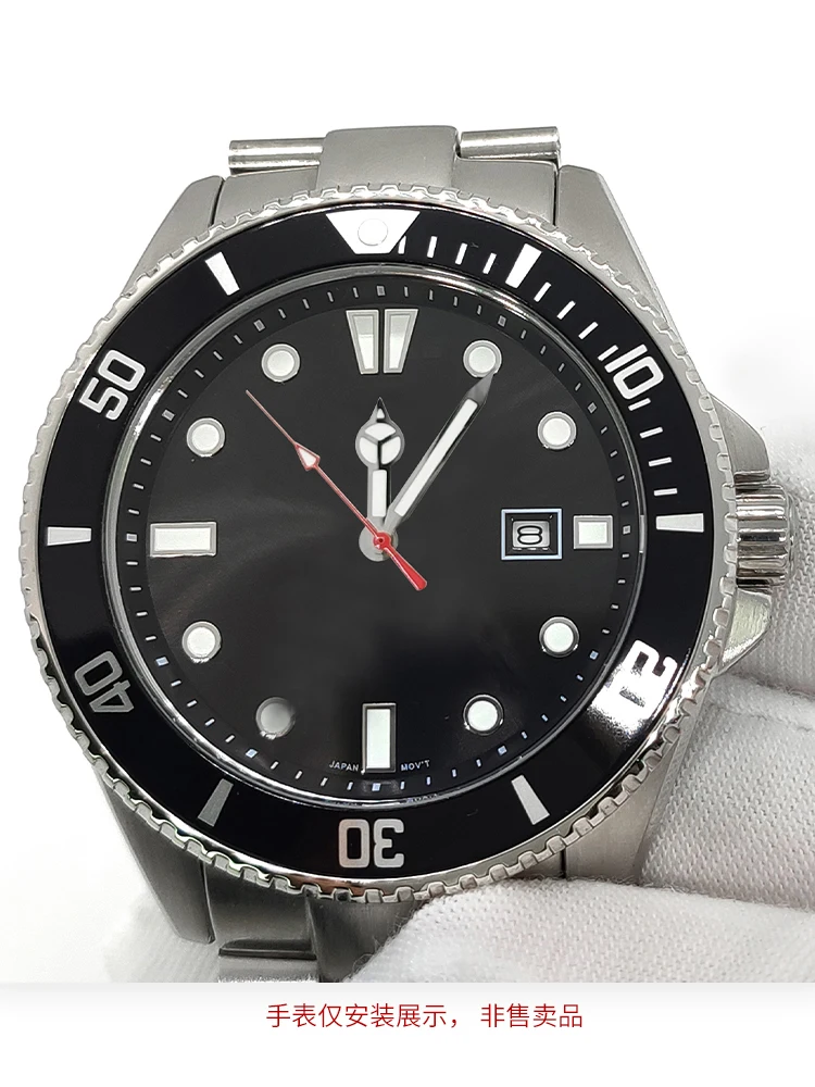 Zielone świecące wskazówki do Casio MDV-106, wskazówki godzinowe/minutowe/sekundowe, srebrne wskazówki pasujące do serii Swordfish, mechanizm Miyuda 2115