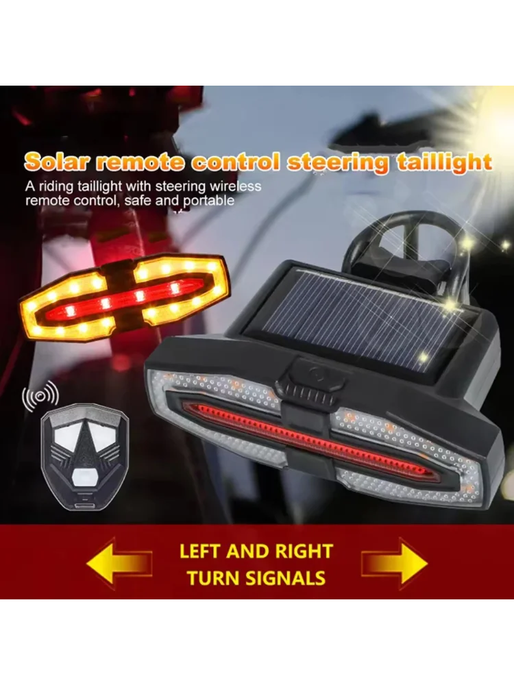 AliExpress NONE Turn Signal Bike Tail Lights Wireless Remote Control Bicycle Taillight Direction Indicator Rechargeable Road Cycling Rear Lamp
