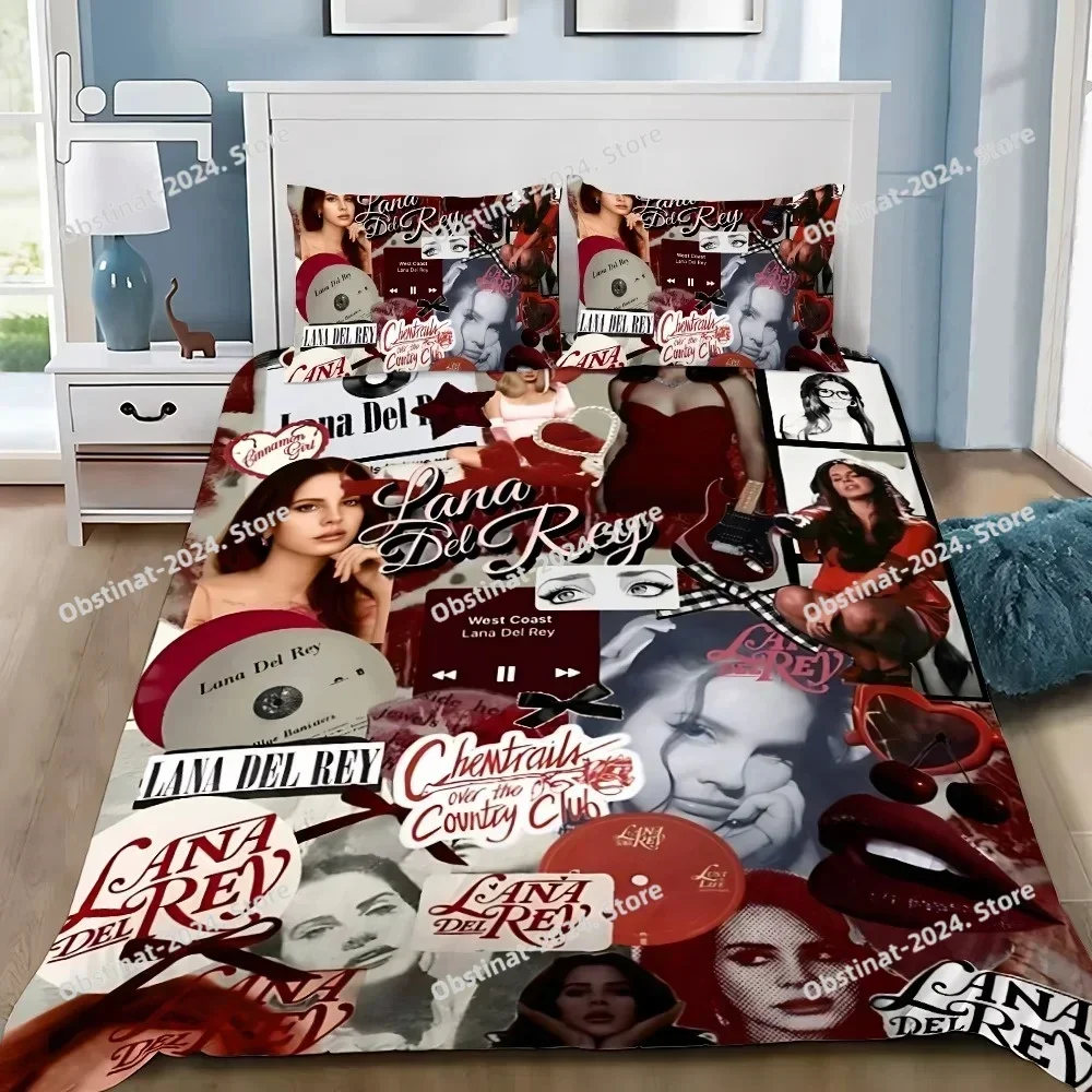 Singer Duvet Pillowcase Bedding Set Adult Boy L-Lana D-Del Reys Girl Bedroom Decoration Children Gift Single Double Large Size