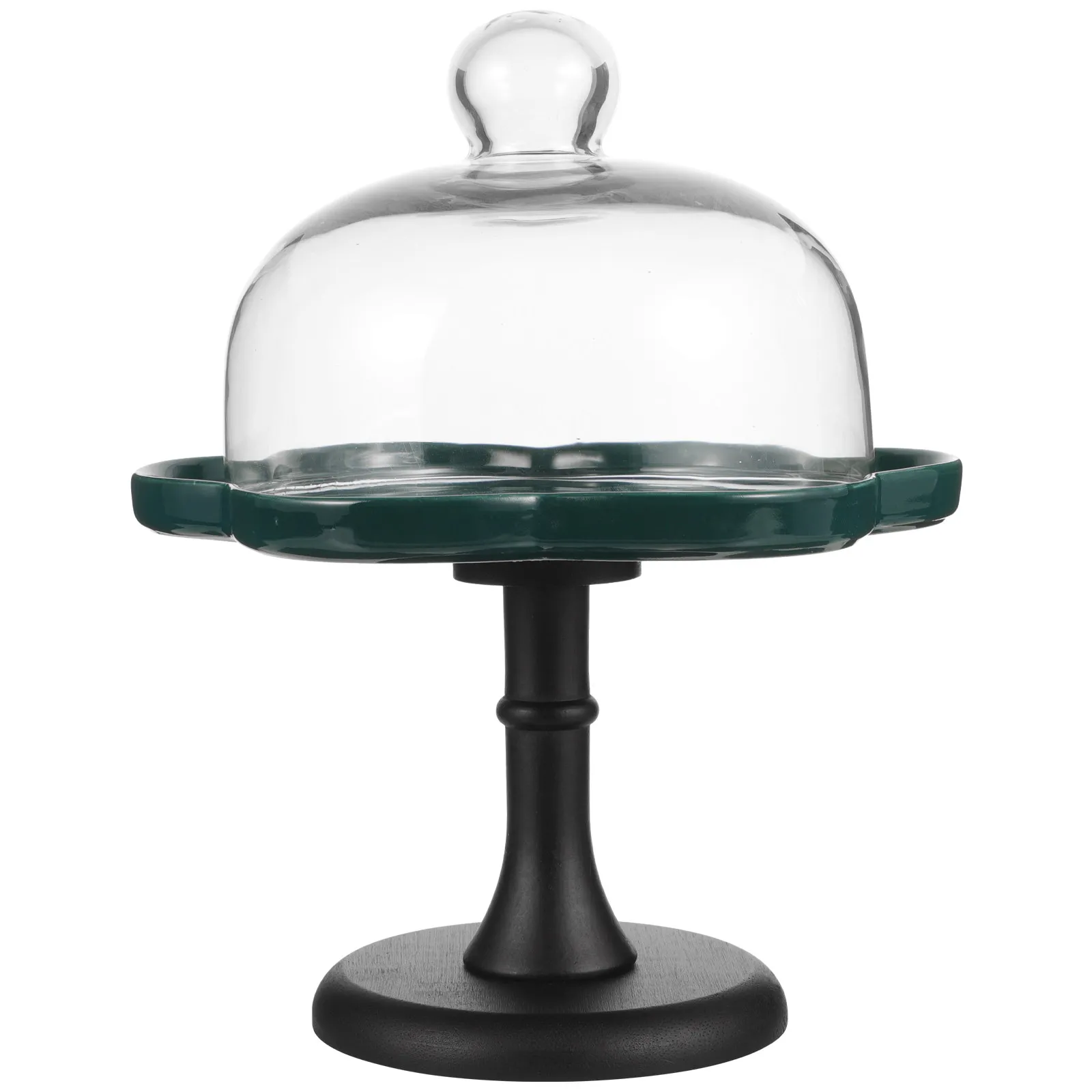 

Glass Cake Stand with Dome Footed Dessert Tray for Birthday Christmas Party Cupcake Display Cover Cake Stand with Cover