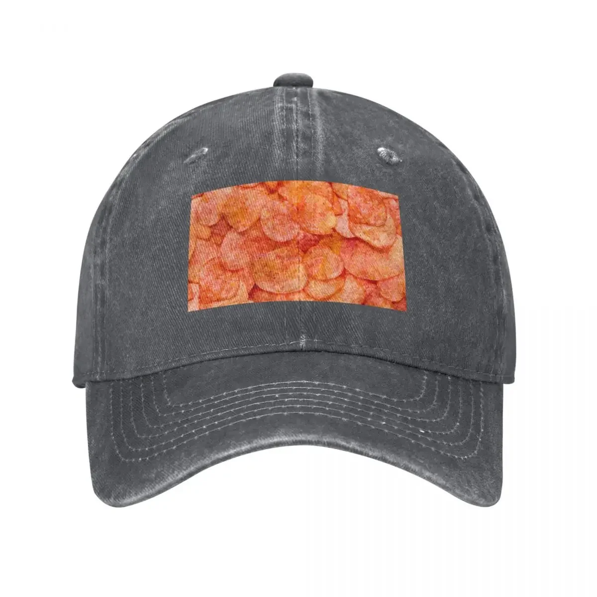 Ketchup-Kartoffelchips-Snack-Food-Fotomuster-Kappe, Baseballmütze, Strand-Streetwear, Mode, Strand, Herren, Luxus, Damen