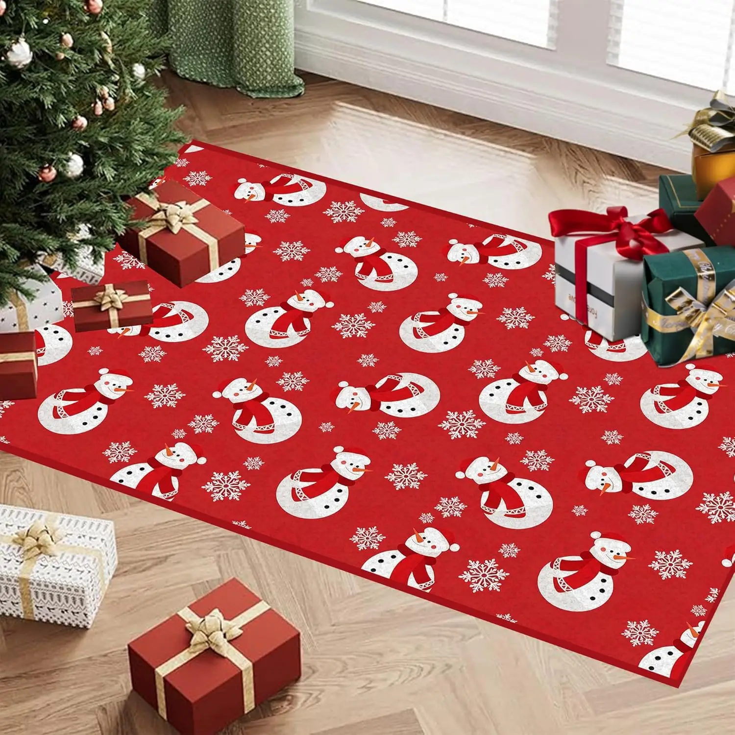 

Рождественские коврики для кухни, спальни, снежинки, рождественский ковер, нескользящий коврик для ванной, праздничный коврик для рождественских украшений