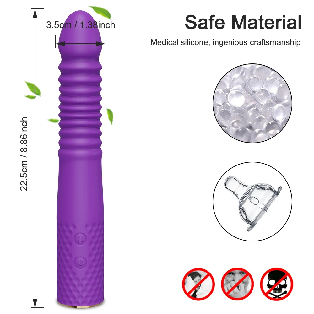 Wireless APP Thrusting Dildo per le donne masturbatore telescopico del pene con ventosa G Spot Massager giocattoli del sesso per adulti femminili